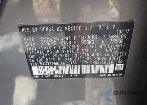 2018 Honda Fit Ex z USA, uszkodzony, nr VIN 3HGGK5H86JM722136